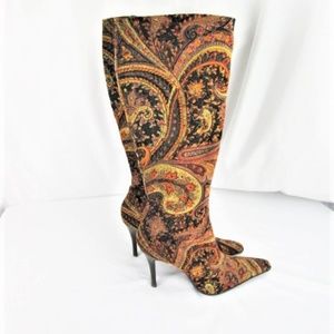 Sarah Jayne Stiletto Knee Length Boots EUC